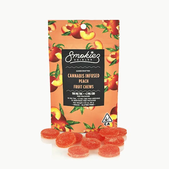 Smokiez Edibles - Peach Fruit Chews, 100 mg - CA - 1