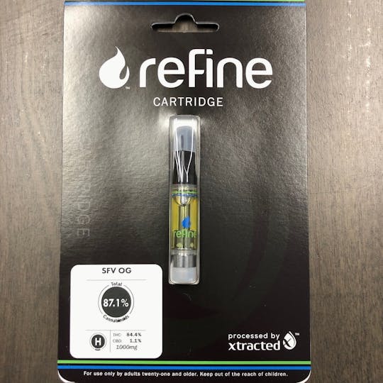 Refine New England (Medical) - SFV OG Distillate Cartridge (1 Gram ) - 1