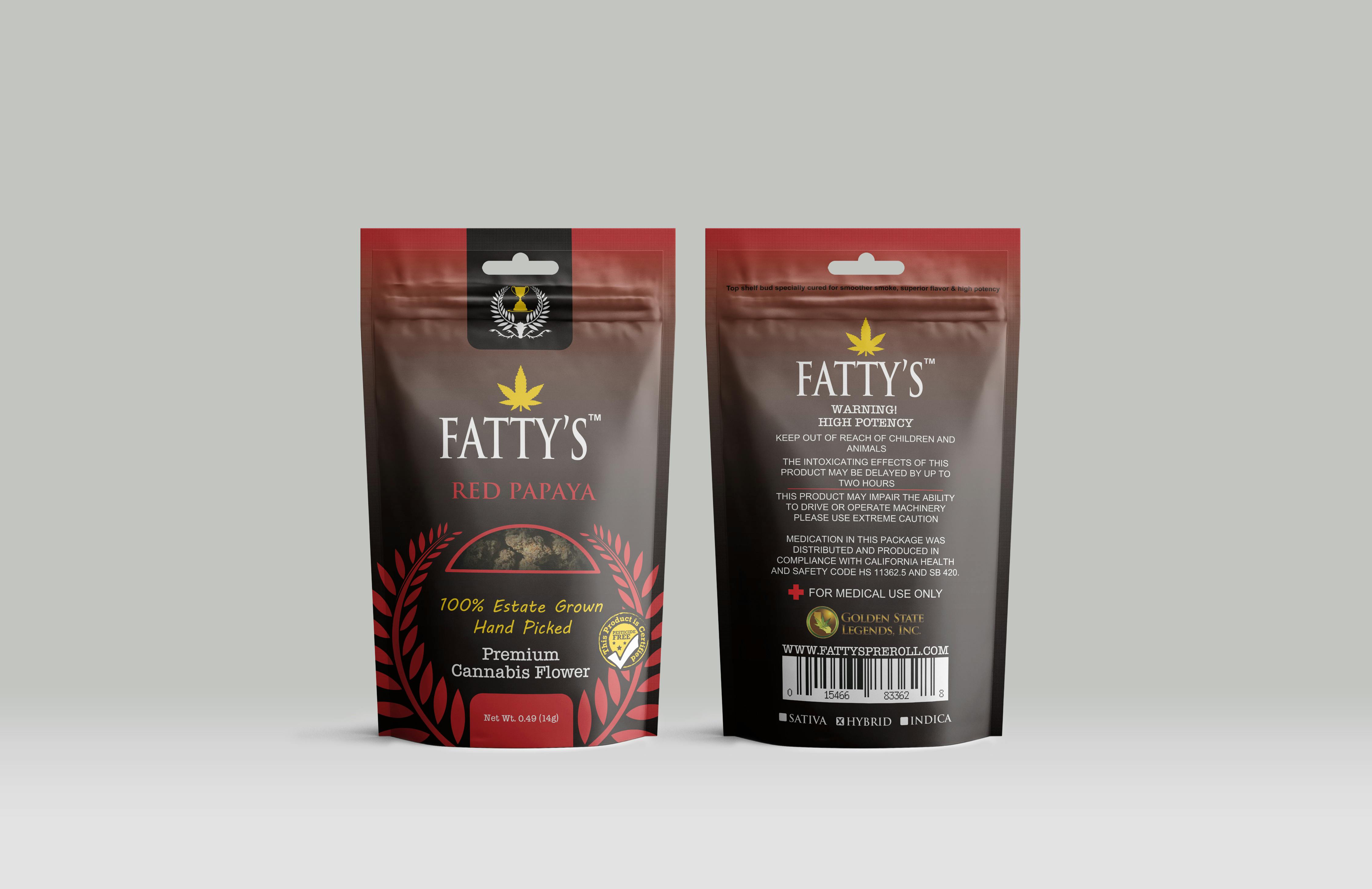 Fatty's - Red Papaya - 14g Fatty's Flower - 1