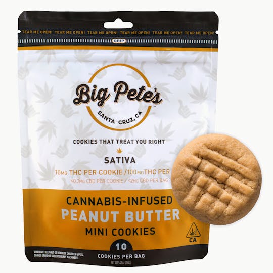 Big Pete's Treats - Peanut Butter Cookies Sativa 100mg (10pk) - 1