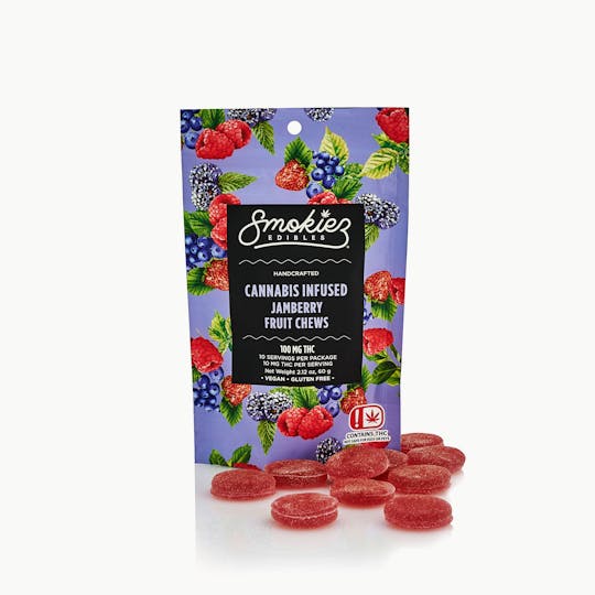 Smokiez Edibles - Jamberry Fruit Chews - 100 mg THC - OK - 1