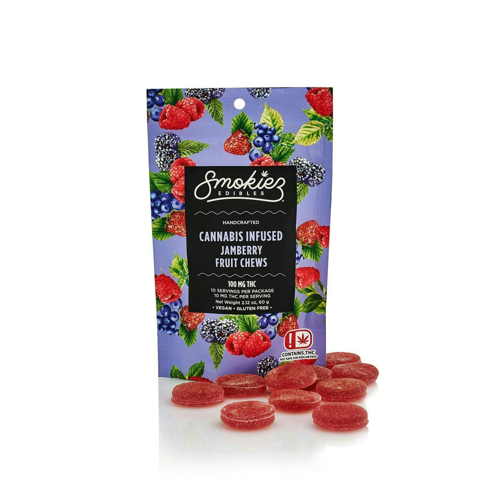 Smokiez Edibles - Jamberry Fruit Chews | 100mg | 10ct | 100mg/ea - 1