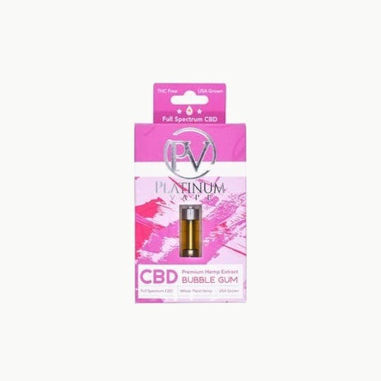 Platinum Vape - Platinum Vape CBD Bubble Gum (Hybrid) 510 thread cartridge 1mL - 1
