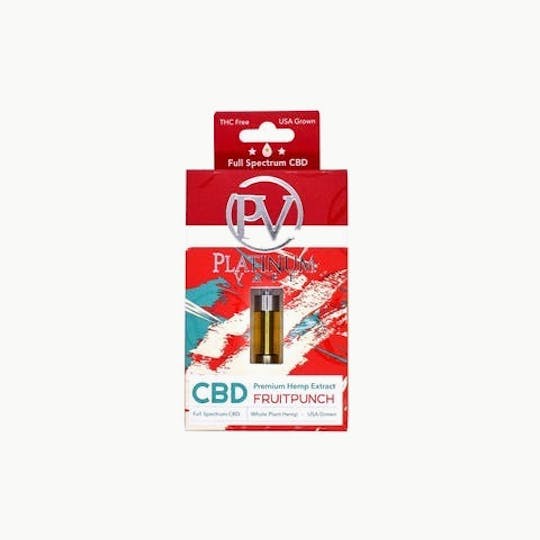 Platinum Vape - Platinum Vape CBD Fruit Punch (Sativa) 510 thread cartridge 1mL - 1
