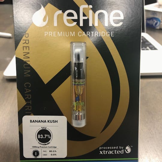 Refine New England (Medical) - Banana Kush Distillate Cartridge (1 Gram) - 1