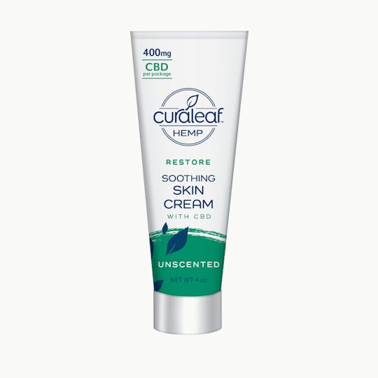 Curaleaf Hemp - Hemp CBD Soothing Cream - Unscented 400mg CBD - 1