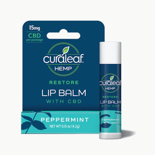 Curaleaf Hemp - Hemp CBD Lip Balm - Peppermint 15mg CBD - 1