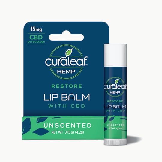 Curaleaf Hemp - Hemp CBD Lip Balm - Unscented 15mg CBD - 1