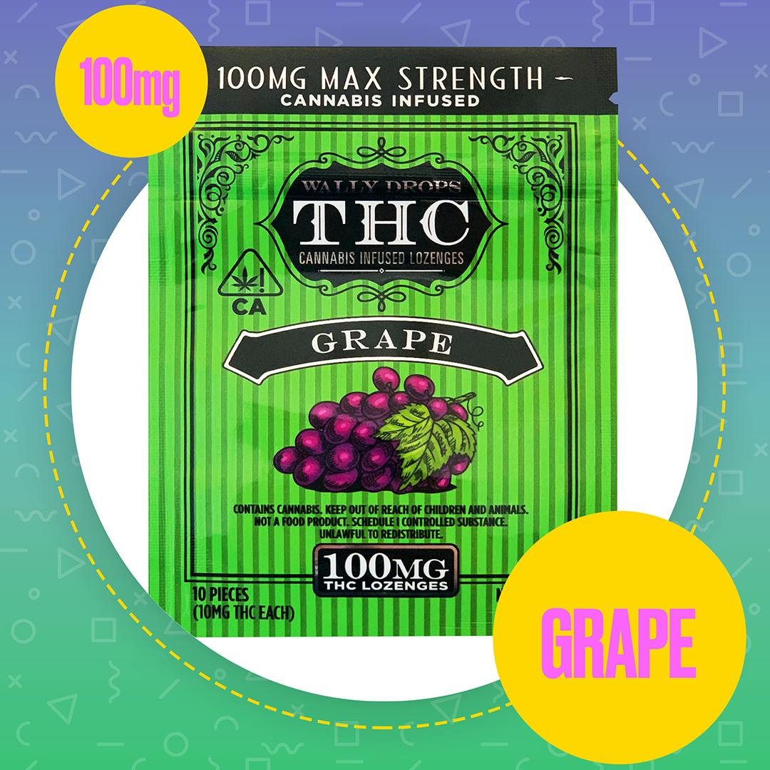 Wally Drops - Wally Drops THC Lozenges 100mg - Grape - 1