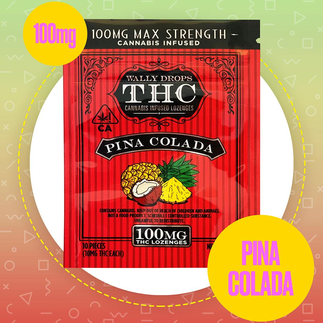 Wally Drops - Wally Drops THC Lozenges 100mg - Piña Colada - 1