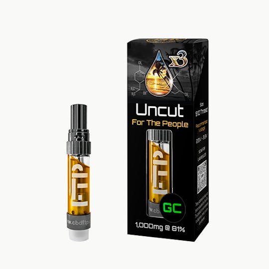CBD For The People - CBD 81% (x3) Uncut Wax Cartridge - Green Cush - 1