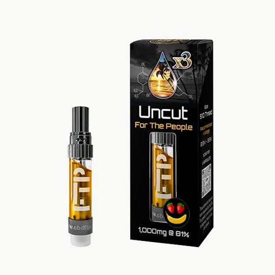 CBD For The People - CBD 81% (x3) Uncut Wax Cartridge - Strawnana - 1