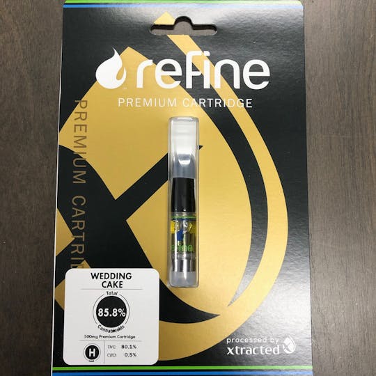 Refine New England (Medical) - Wedding Cake Distillate Cartridge (1/2 Gram) - 1
