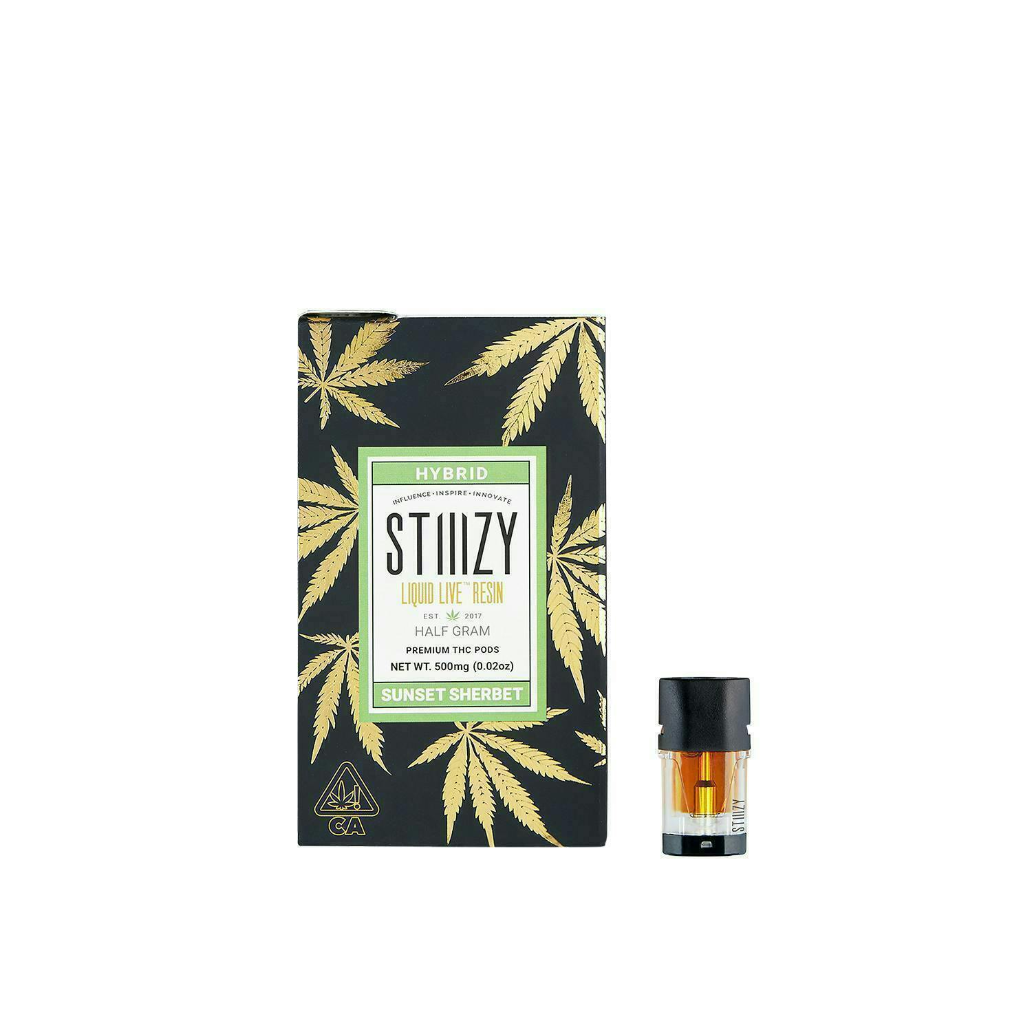 STIIIZY - Vape Cartridge - SUNSET SHERBET .5G Live Resin Pod - STIIIZY - 1