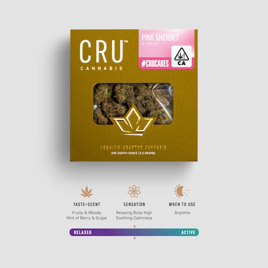 CRU Cannabis - Pink Sherbet (3.5 Grams) - 1