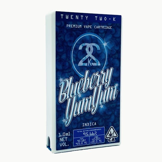 Twenty Two K / 22k - 22K - Blueberry Yum Yum - Cartridge - 1.0ml - 1