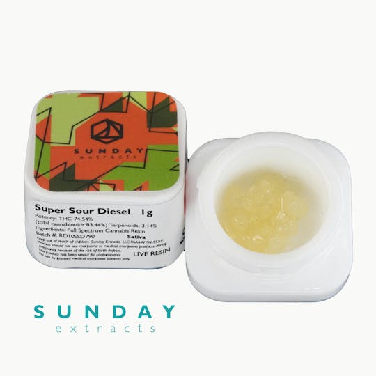 Sunday Extracts - 1g Concentrate Super Sour Diesel - 1