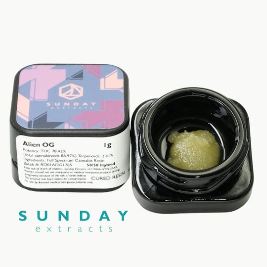 Sunday Extracts - 1g Concentrate Alien OG - 1