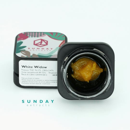 Sunday Extracts - 1g Concentrate Cured Resin - White Widow - 1