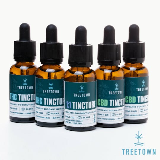 Treetown - TreeTown 200mg THC : 200mg CBD Tincture - 1