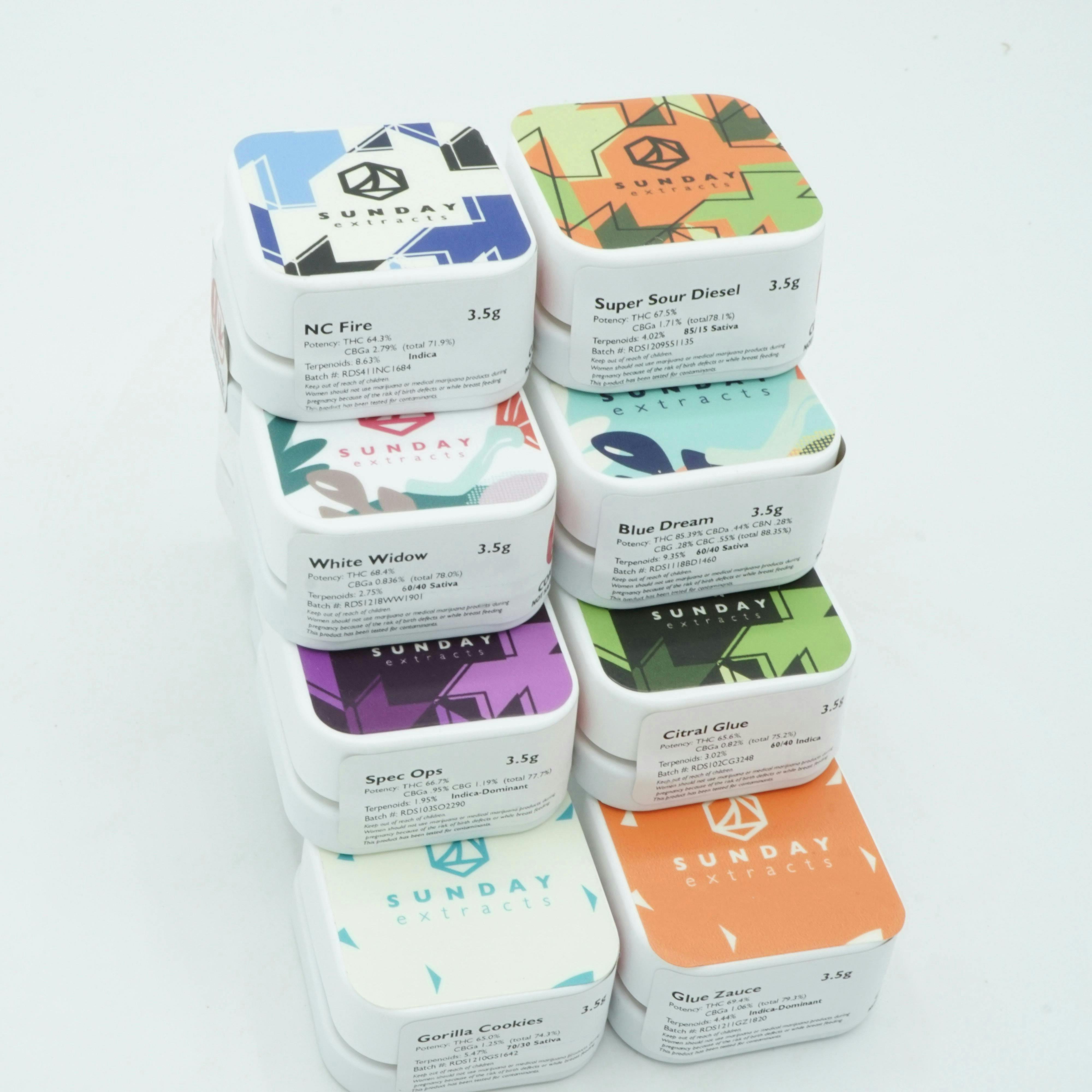 Sunday Extracts - 3.5g Concentrate Cured Resin - Spec Ops - 1