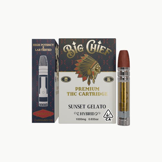 Big Chief - SUNSET GELATO - 1G THC Cartridge - 1