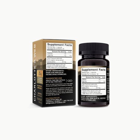 Charlotte's Web - Charlotte's Web 25mg CBD Oil Liquid Capsules - 1