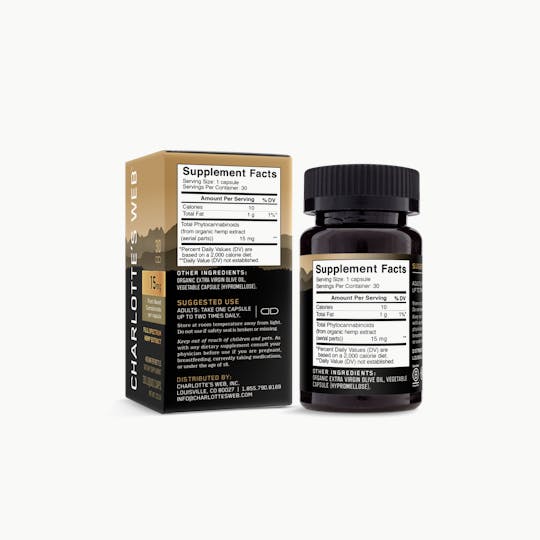 Charlotte's Web - Charlotte's Web 15mg CBD Oil Liquid Capsules - 1