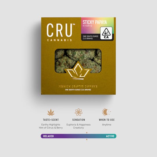 CRU Cannabis - Sticky Papaya (3.5 Grams) - 1