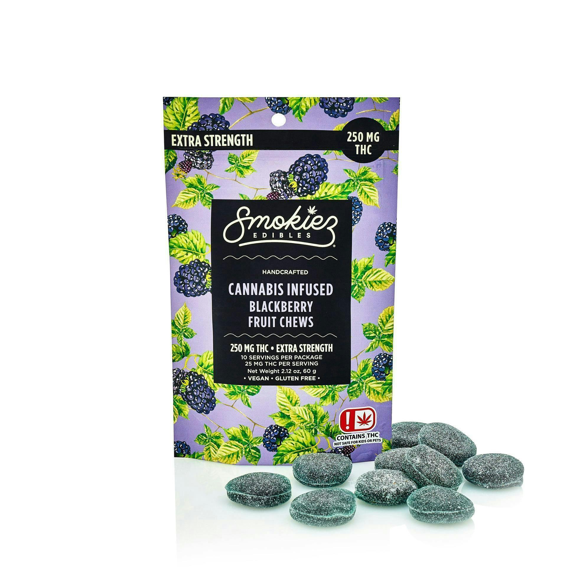 Smokiez Edibles - Blackberry Fruit Chews | 250mg | 10ct | 25mg/ea - 1