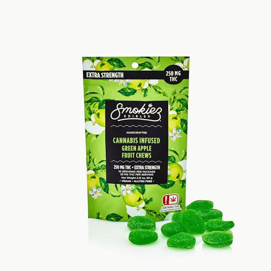 Smokiez Edibles - Green Apple Fruit Chews - 250 mg THC - OK - 1