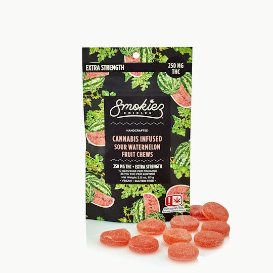 Smokiez Edibles - Sour Watermelon Fruit Chews - 250 mg THC - OK - 1
