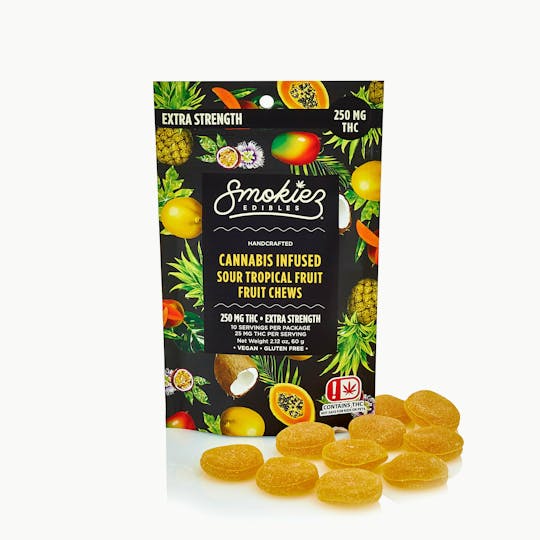 Smokiez Edibles - Sour Tropical Fruit Chews - 250 mg THC - OK - 1