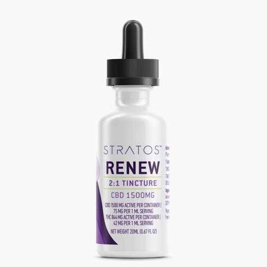 Stratos - Renew 2:1 Tincture 1500mg CBD / 844mg THC - 1