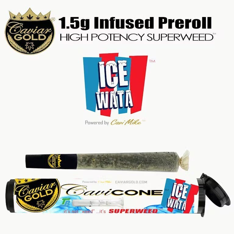 Caviar Gold - Cavi Cone | Infused Pre-Rolls | Ice Wata | 1.5g - 1