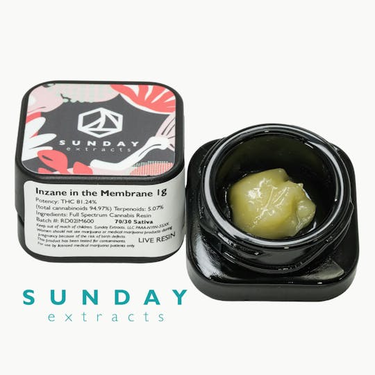 Sunday Extracts - 1g Concentrate Inzane In The Membrane - 1