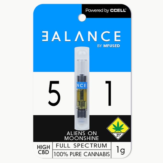 MFused - BALANCE - Aliens on Moonshine 5:1 CBD Cartridge - 1