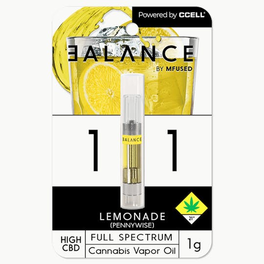MFused - BALANCE - Lemonade 1:1 CBD Cartridge - 1