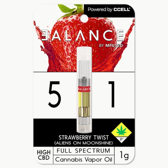 MFused - BALANCE - Strawberry Twist 5:1 CBD Cartridge - 1