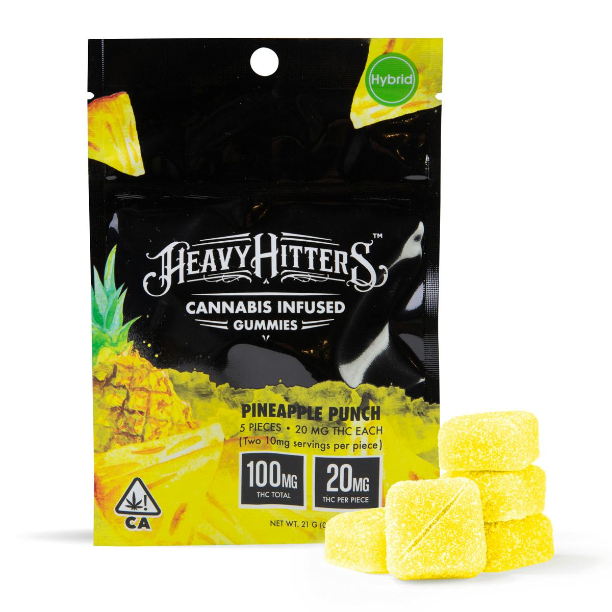 Heavy Hitters - Ultra Potent Cannabis Infused Gummy - Pineapple Punch (H) - 1
