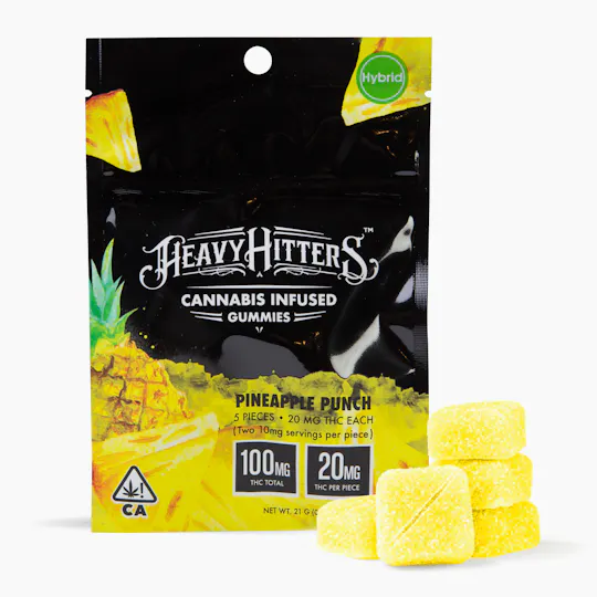 Heavy Hitters - Ultra Potent Cannabis Infused Gummy - Pineapple Punch (H) - 1