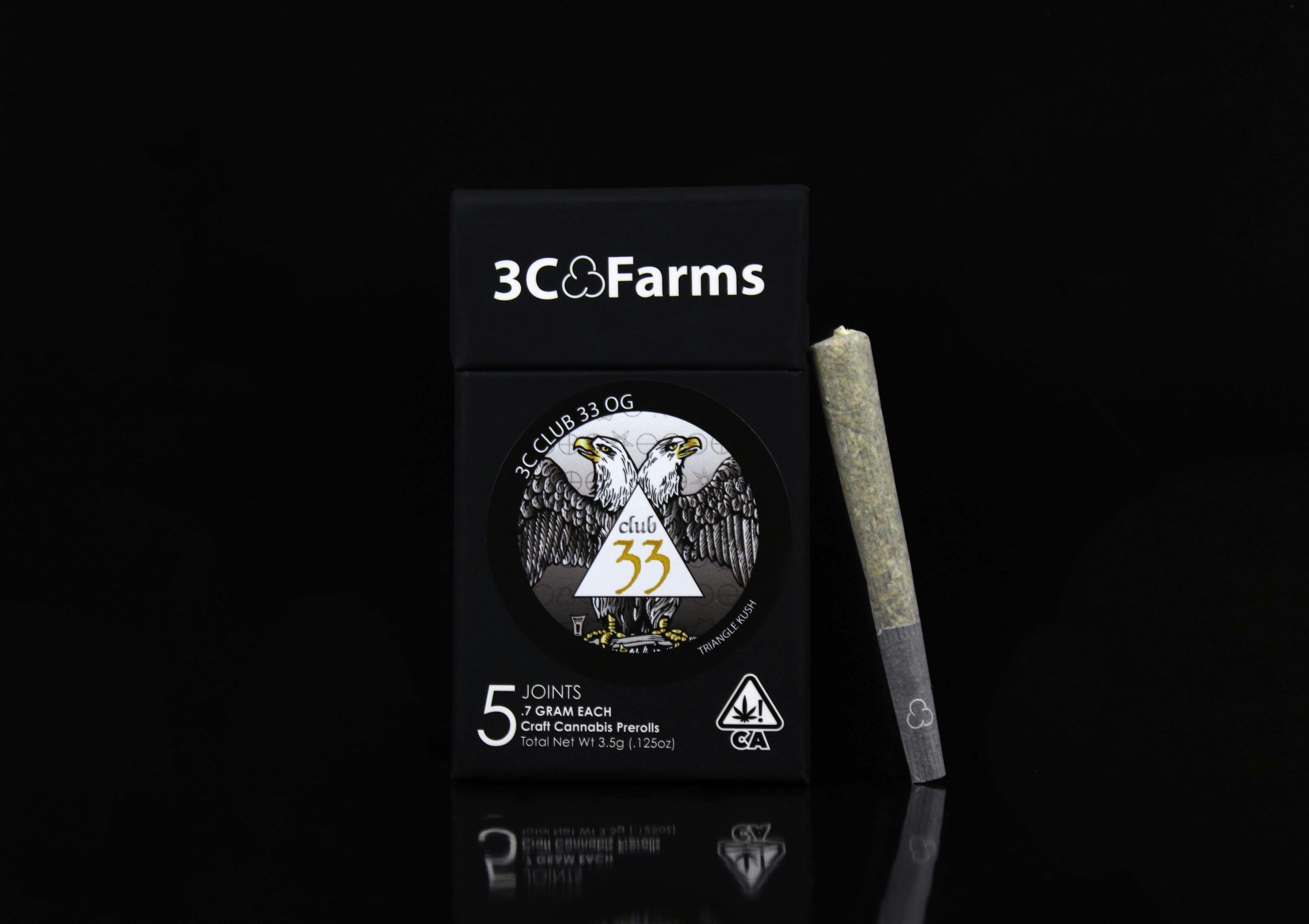 3C - 3C | Club 33 OG Prerolls 5pk - 3.5g - 1