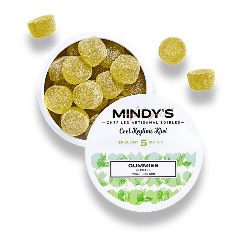Mindy’s Edibles - Cool Keylime Kiwi Gummies | 100mg | 20ct | 5mg/ea - 1