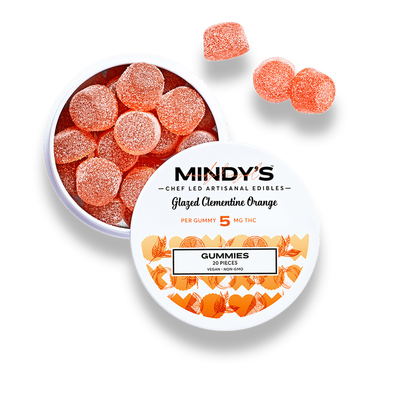 Glazed Clementine Orange Gummies | 100mg | 20ct | 5mg/ea - Mindy's
