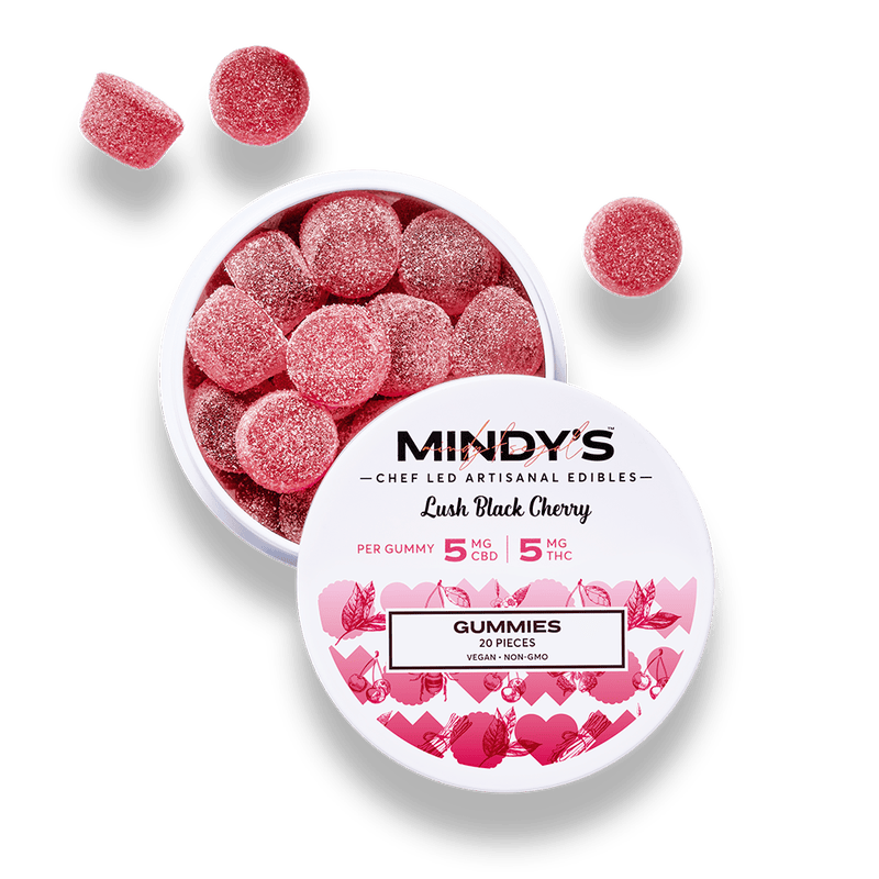 Mindy’s Edibles - Lush Black Cherry 1:1 Gummies | 100mg | 20ct | 5mg/ea - 1