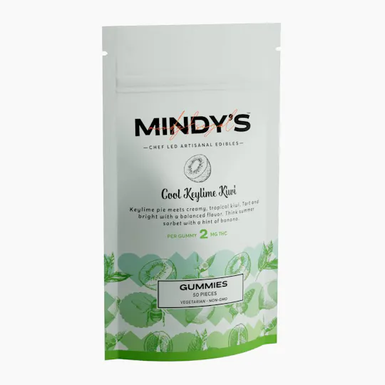 Mindy’s Edibles - Cool Keylime Kiwi Gummies | 100mg | 50ct | 2mg/ea - 1