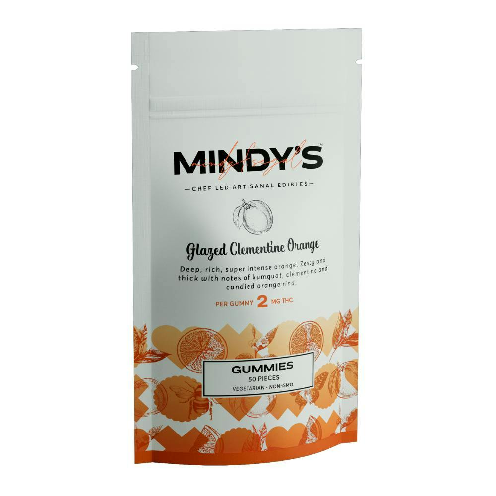 Mindy’s Edibles - Glazed Clementine Orange Gummies | 100mg | 50ct | 2mg/ea - 1