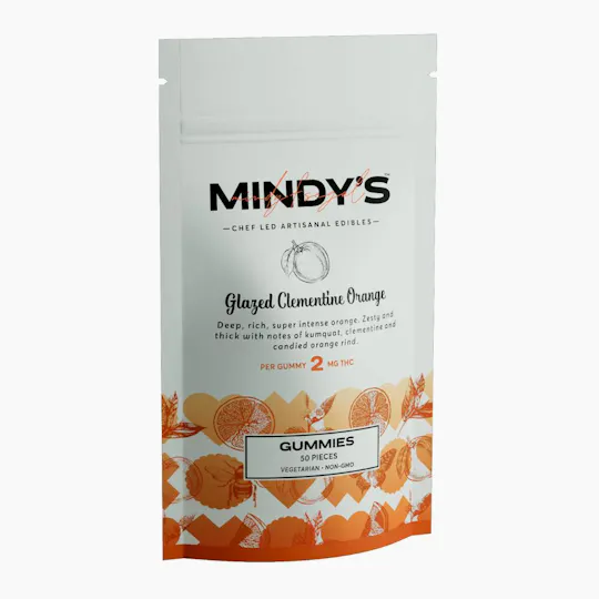 Mindy’s Edibles - Glazed Clementine Orange Gummies | 100mg | 50ct | 2mg/ea - 1