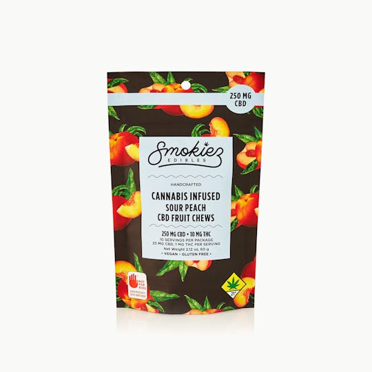 Smokiez Edibles - Sour Peach CBD Fruit Chews - 250 mg - WA - 1