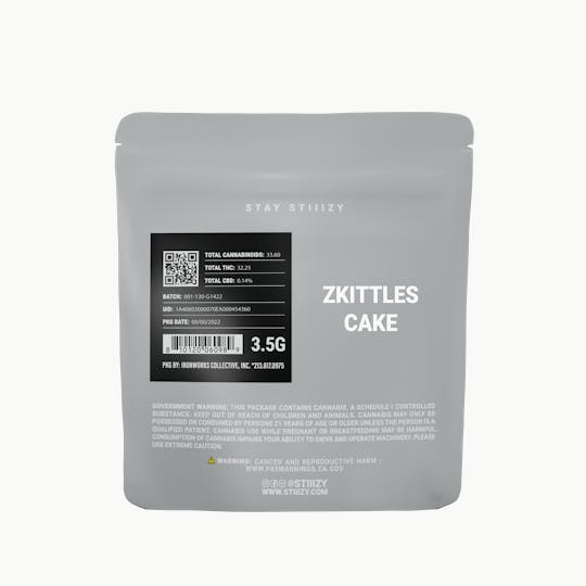 STIIIZY - - Z CAKE - 3.5G Grey Label Mylar - 1
